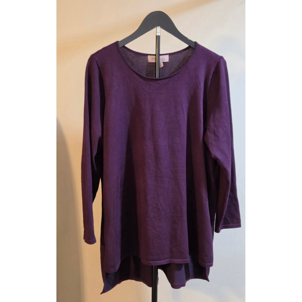 Philosophy Long Sleeve Tunic Top Women's Size 1X Purple